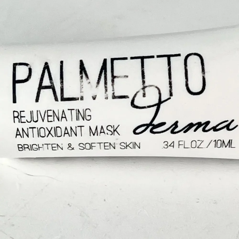 Palmetto Derma Rejuvenating Antioxidant Mask Brighten Soften Travel .34 oz New